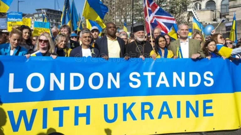 London Rallies for Ukraine: A Show of Solidarity Ahead of Invasion Anniversary