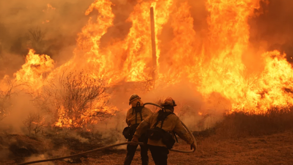 Major Brush Fire Near Los Angeles Sparks Evacuations and Continues to ...