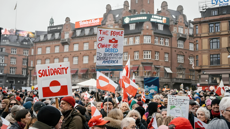 Danish and Greenlandic Protesters Turn Satire Into a Symbol of Defiance