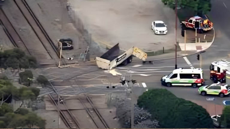 Six Injured Including Two Toddlers After Truck and Train Collide in Perth’s Guildford