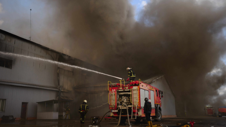 Kyiv Blast Kills 37 After Russian Drone Strike Hits Munitions Depot Near Homes