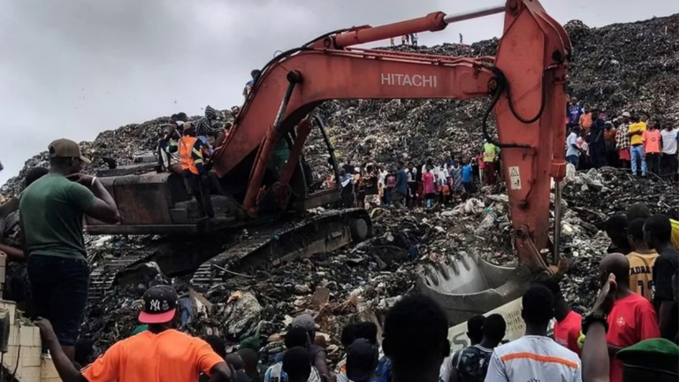 Rubbish Mountain Collapses on Homes in Conakry, Killing at Least 30