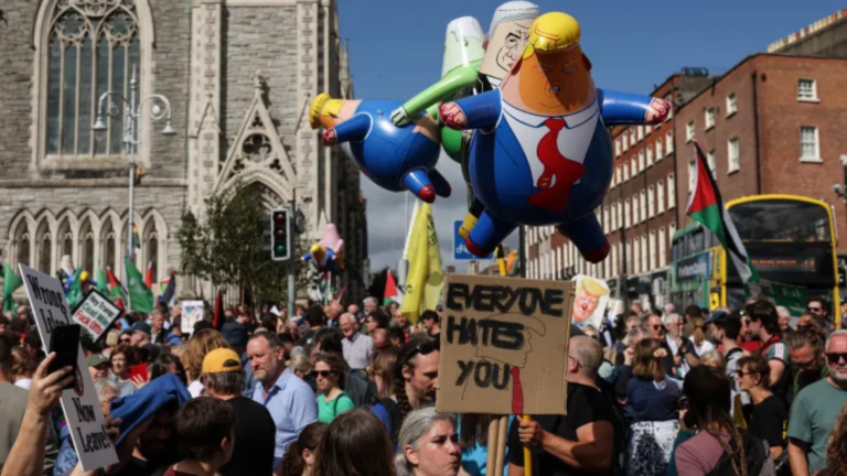 Demonstration Held in Dublin During Donald Trump’s Visit to Ireland