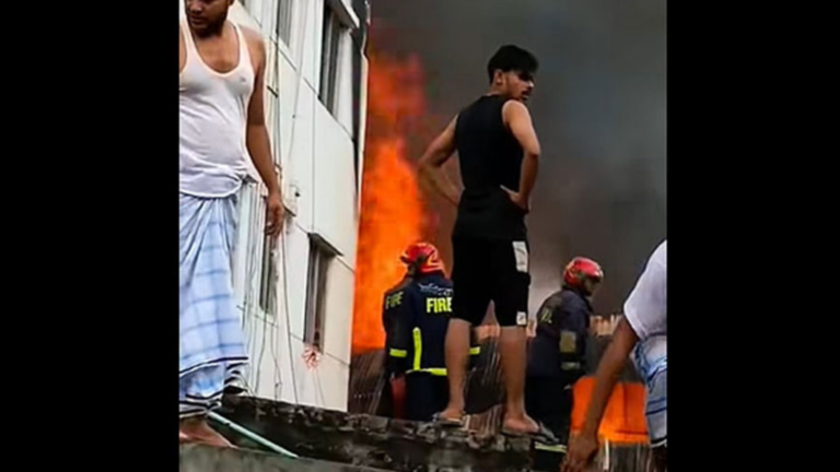 Furniture Warehouse Fire in Dhaka’s Badda Brought Under Control Within an Hour