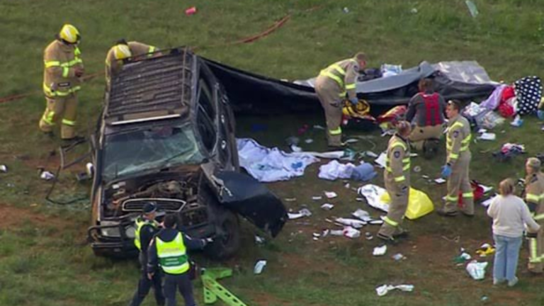 School-Aged Child Killed, Six Others Injured in Tragic Rollover Crash West of Melbourne
