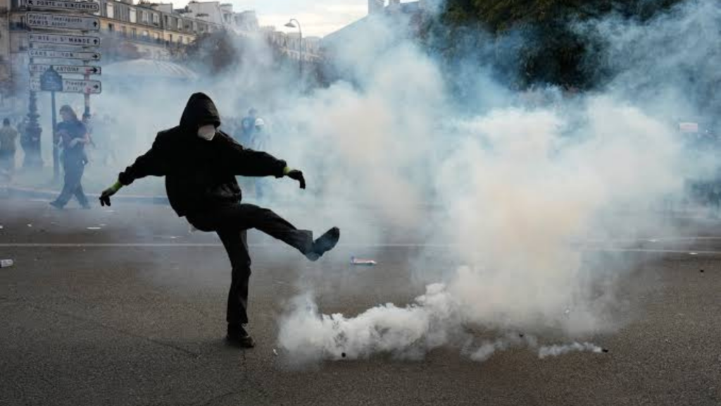 Tear Gas, Defiant Chants and Mass Demonstrations as Protests Sweep Across France